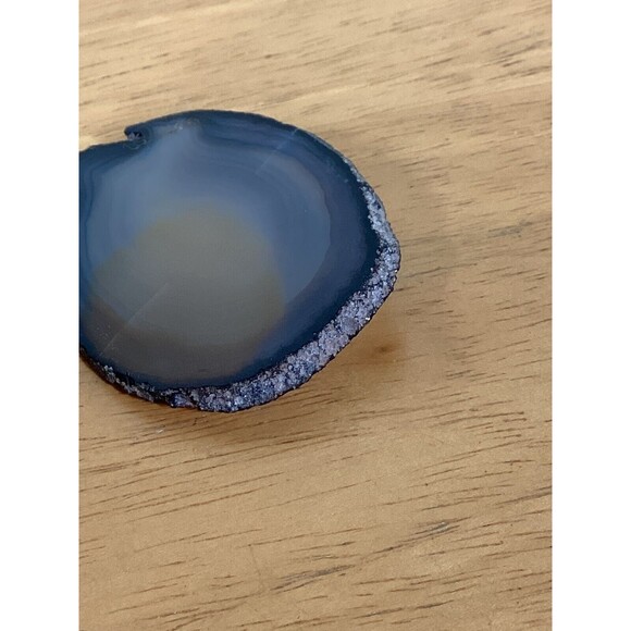 Natural Agate Slice 2-inch Multicolor Mineral Stone Brooch Pin - Picture 3 of 8